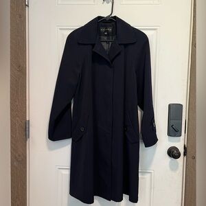 Gallery Navy Blue Trench Coat small